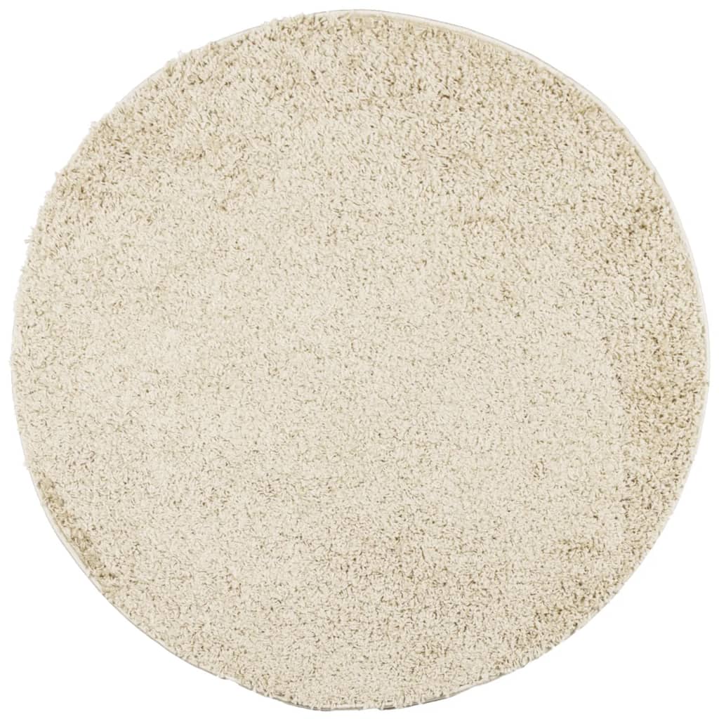 vidaXL Shaggy Rug PAMPLONA High Pile Modern Gold Ø 100 cm