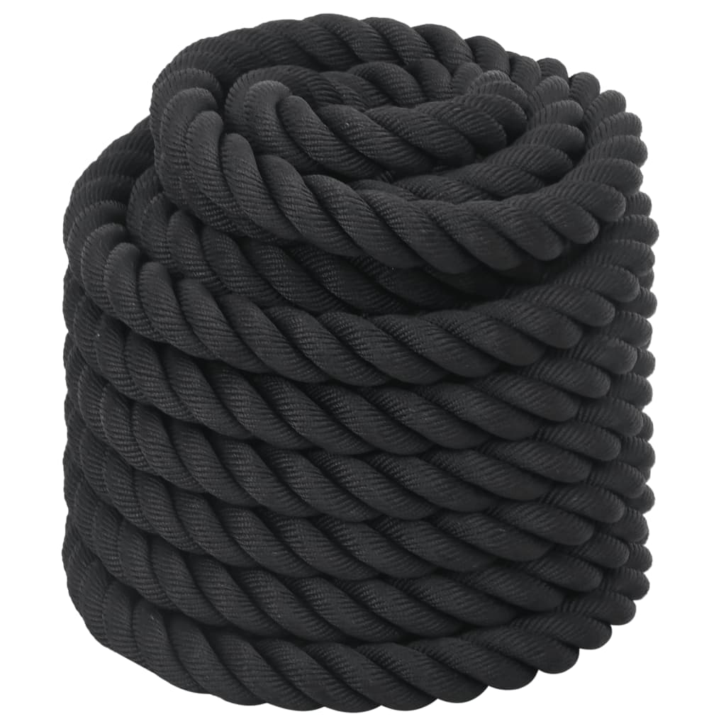 vidaXL Battle Rope Black 15 m 11 kg Polyester