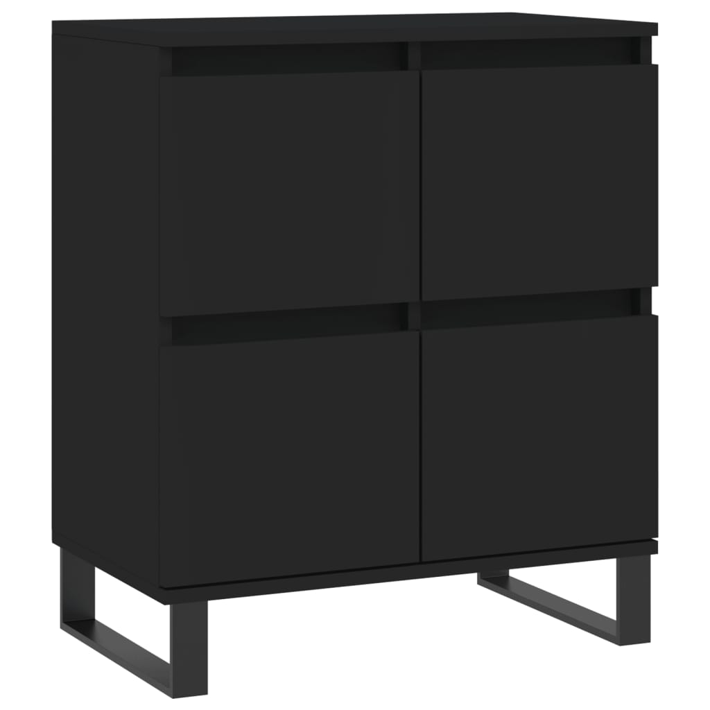 vidaXL Sideboards 2 pcs Black Engineered Wood