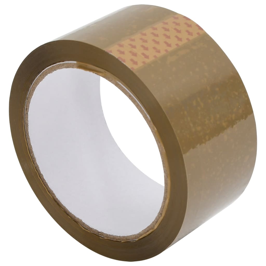 vidaXL Packaging Tape 12 pcs Brown 48 mm x 66 m