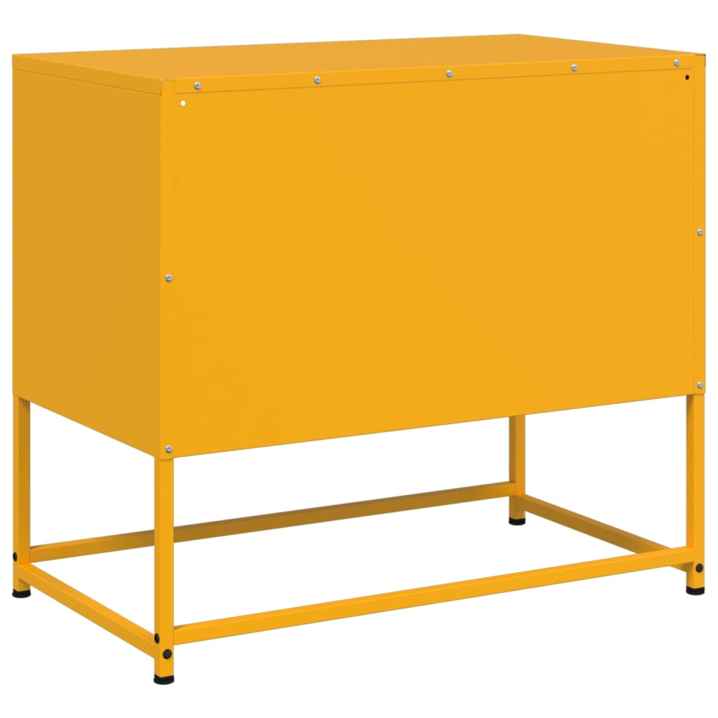 vidaXL TV Cabinet Mustard Yellow 68x39x60.5 cm Steel