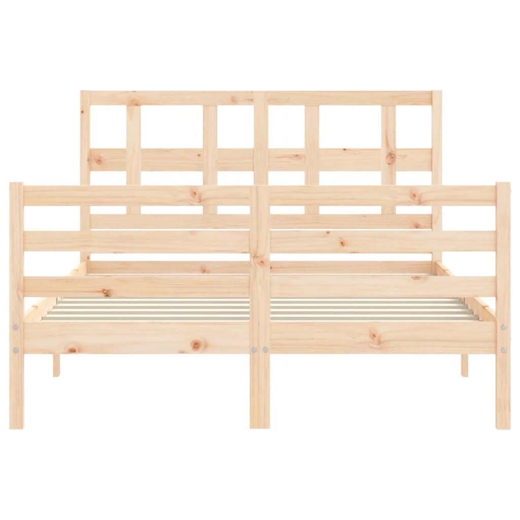 vidaXL Bed Frame without Mattress Double Solid Wood