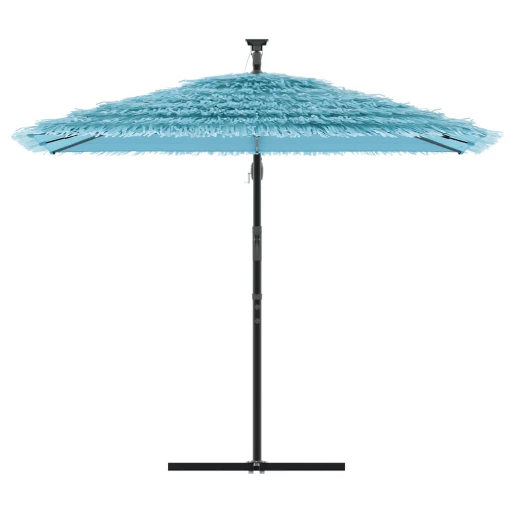 vidaXL Garden Parasol with Steel Pole Blue 246x246x230 cm