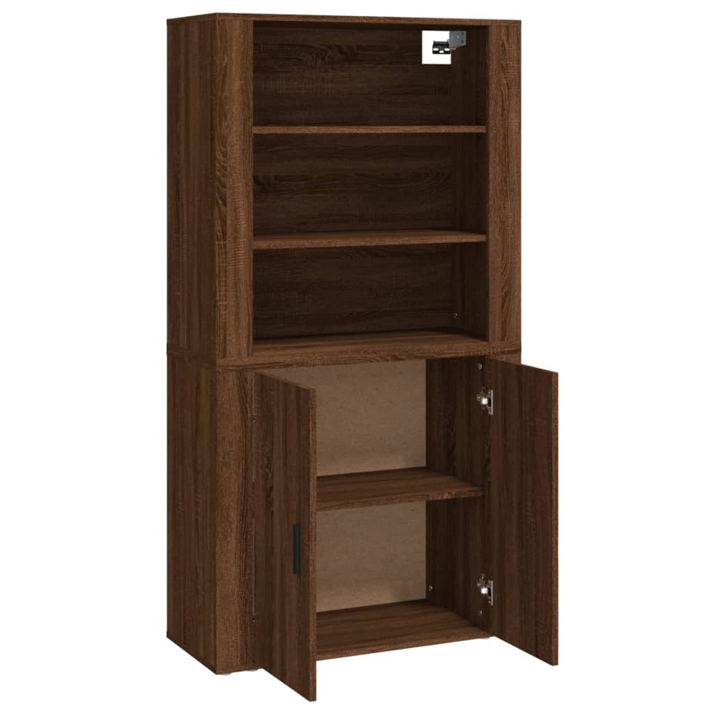 vidaXL Highboard Brown Oak Engineered Wood