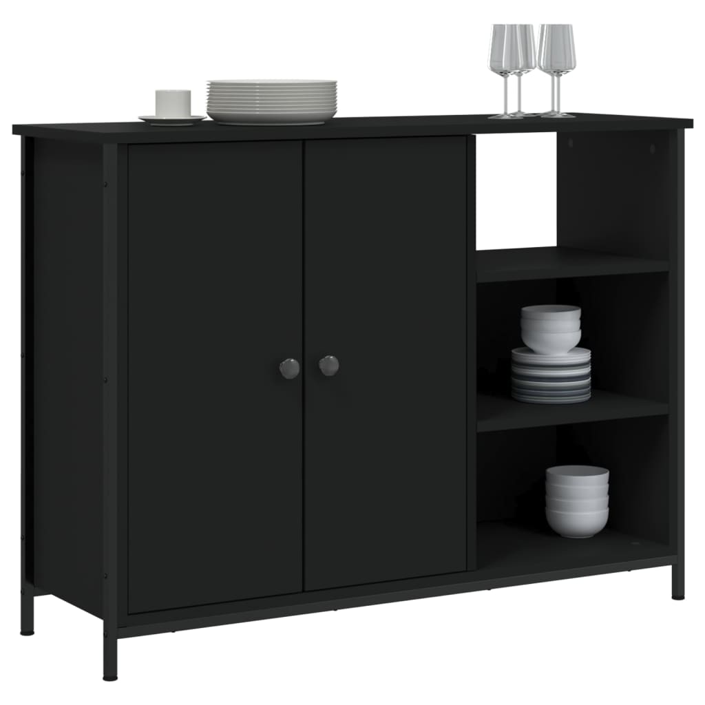 vidaXL Sideboard Black 100x33x75 cm Engineered Wood