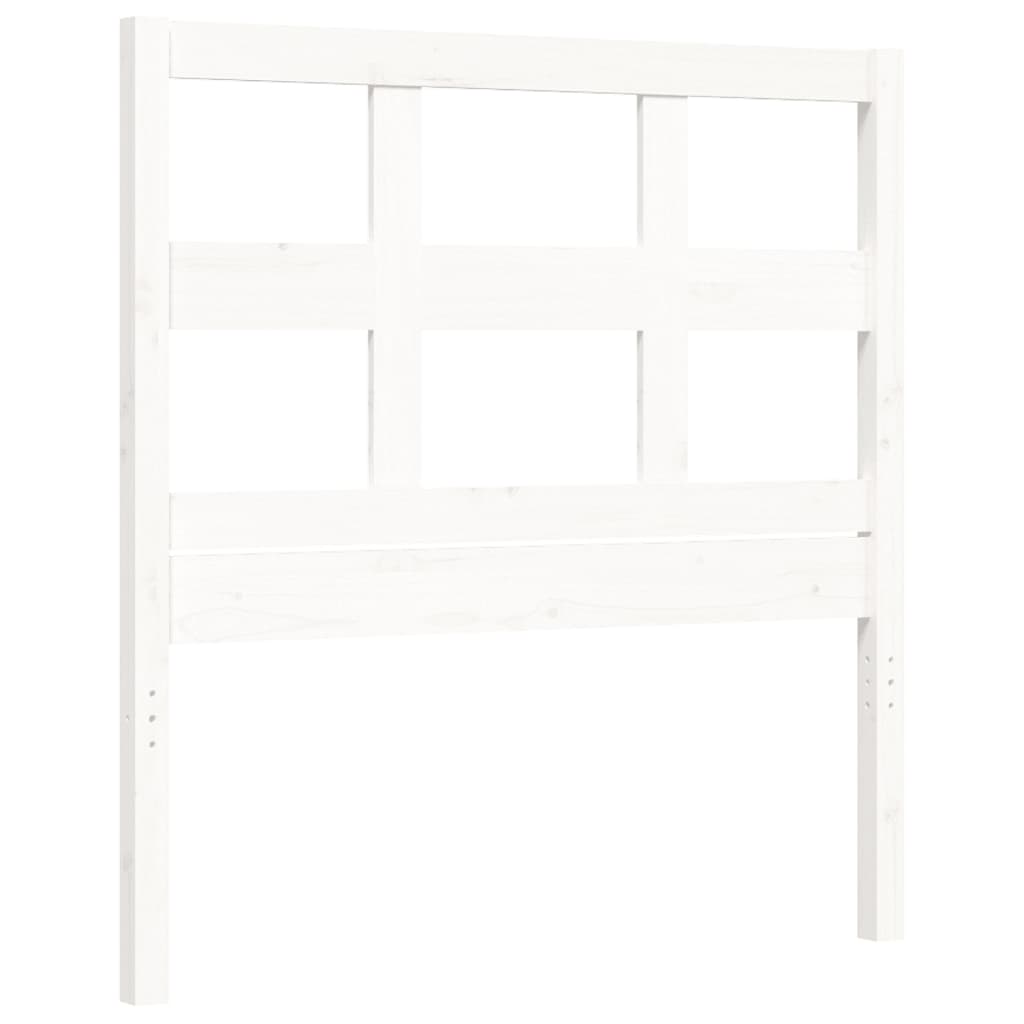 vidaXL Bed Frame without Mattress White 90x200 cm Solid Wood Pine