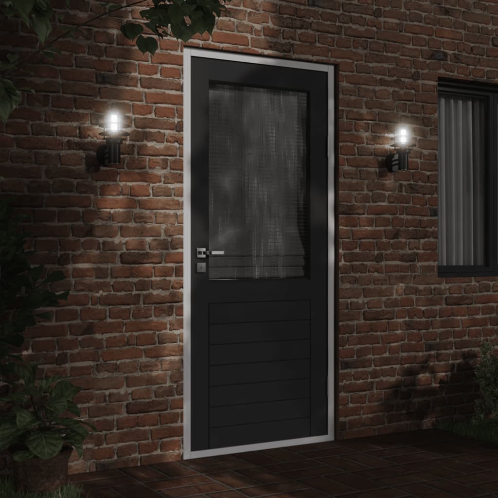 vidaXL Outdoor Wall Light Black Stainless Steel