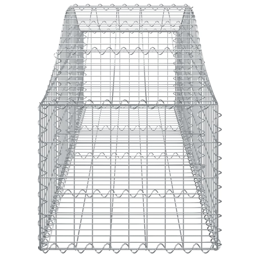 vidaXL Arched Gabion Baskets 15 pcs 200x50x40/60 cm Galvanised Iron