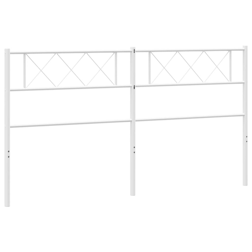 vidaXL Metal Headboard White 180 cm