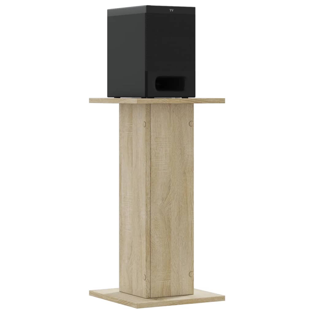 vidaXL Speaker Stands 2 pcs Sonoma Oak 30x30x60 cm Engineered Wood