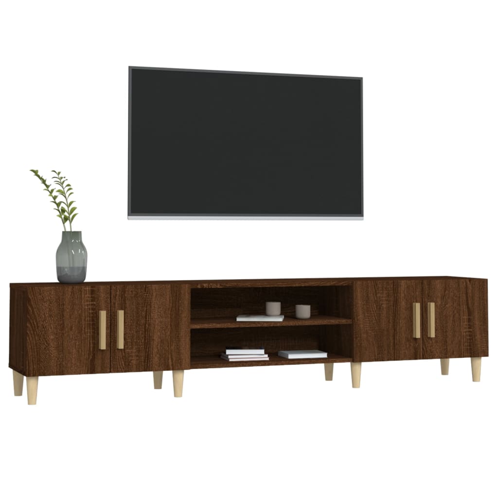 vidaXL TV Cabinet Brown Oak 180x31.5x40 cm Engineered Wood