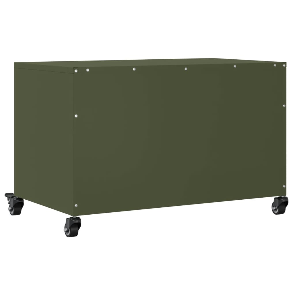 vidaXL TV Cabinet Olive Green 68x39x43.5 cm Steel