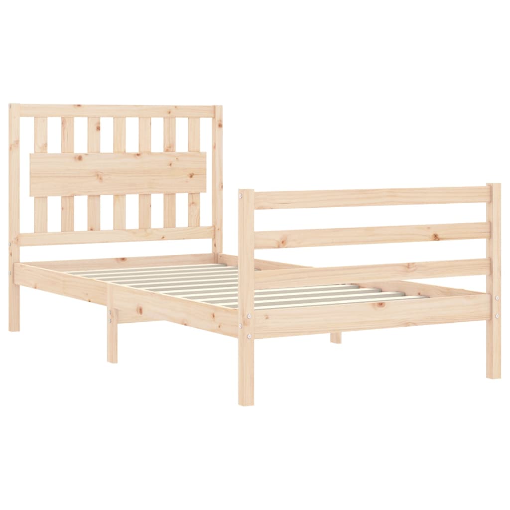 vidaXL Bed Frame without Mattress 100x200 cm Solid Wood