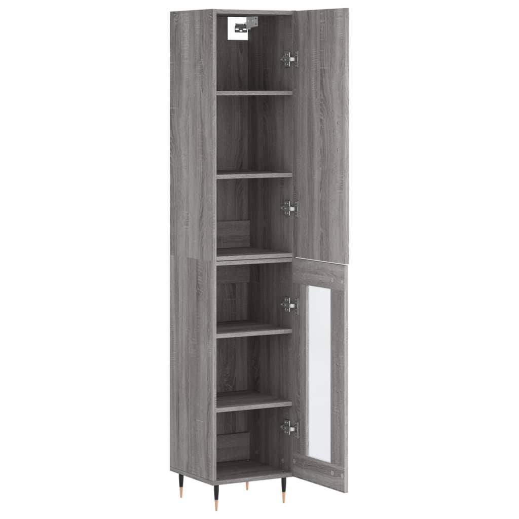 vidaXL Highboard Grey Sonoma 34.5x34x180 cm Engineered Wood