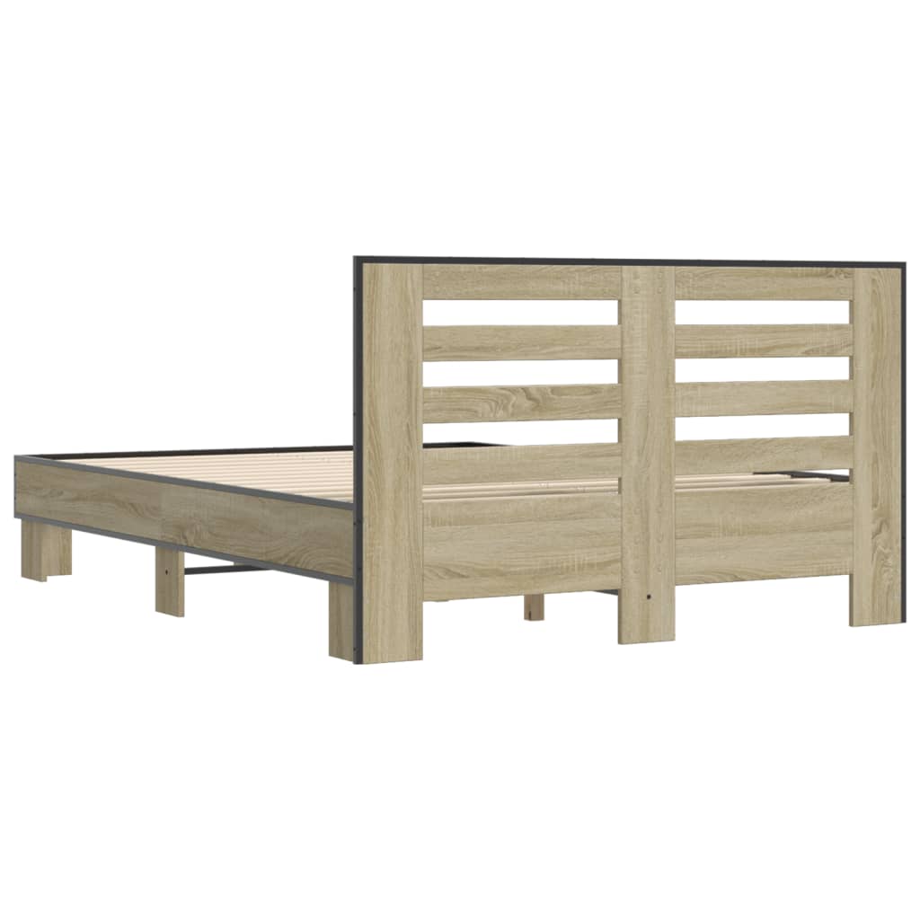 vidaXL Bed Frame without Mattress Sonoma Oak 135x190 cm Double