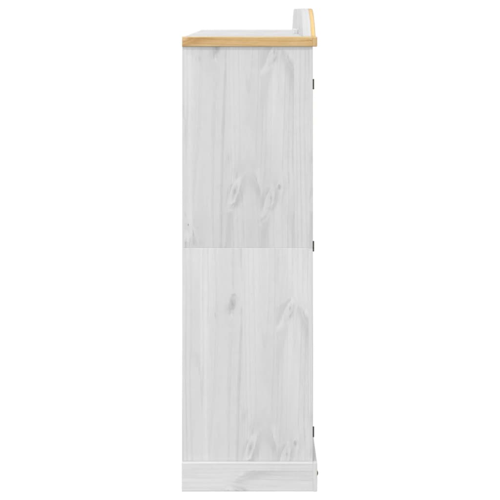 vidaXL Wardrobe Corona White 194x52x186 cm Solid Wood Pine