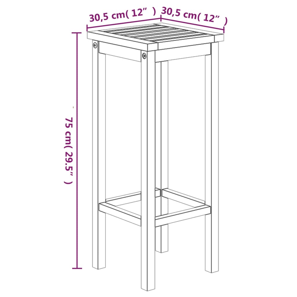 vidaXL 5 Piece Garden Bar Set Solid Wood Acacia