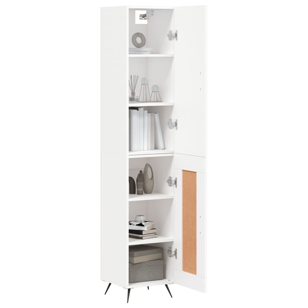 vidaXL Highboard White 34.5x34x180 cm Engineered Wood