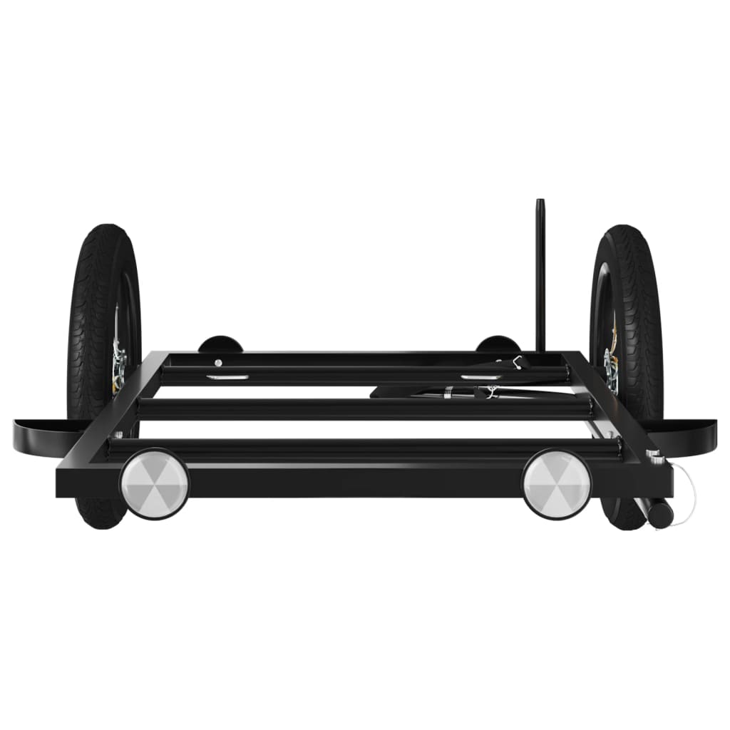 vidaXL Bike Trailer Black 122x53x28 cm Iron