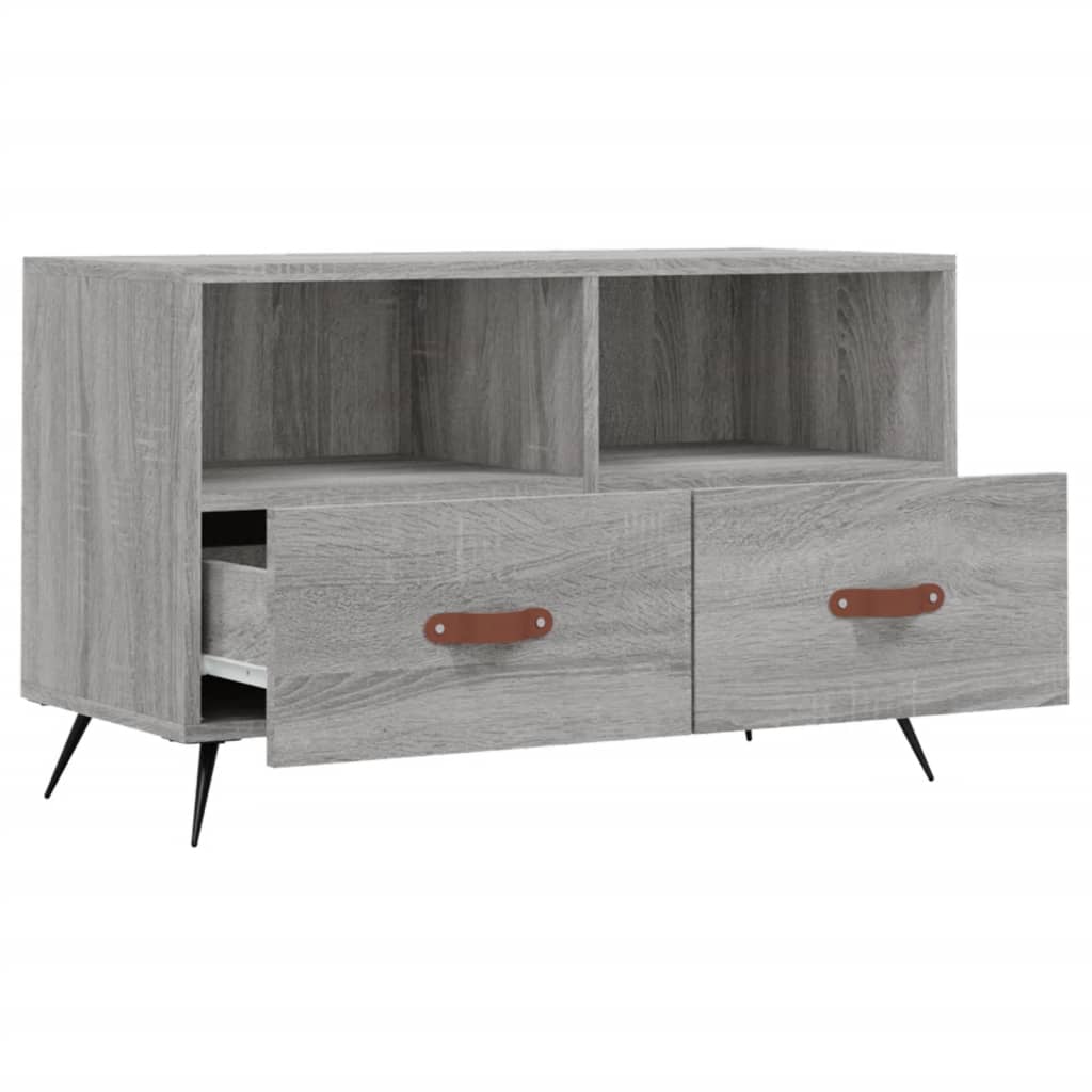 vidaXL TV Cabinet Grey Sonoma 80x36x50 cm Engineered Wood