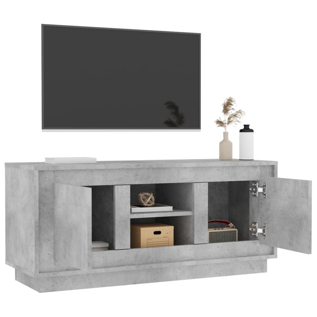 vidaXL TV Cabinet Concrete Grey 102x35x45 cm Engineered Wood