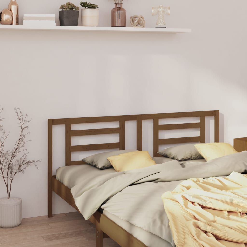 vidaXL Bed Headboard Honey Brown 186x4x100 cm Solid Pine Wood