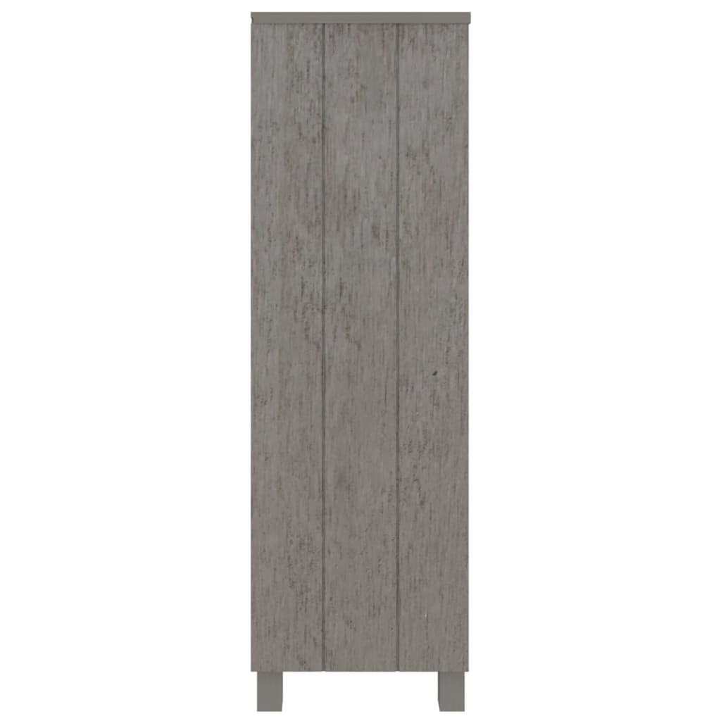 vidaXL Book Cabinet HAMAR Light Grey 85x35x112 cm Solid Wood Pine