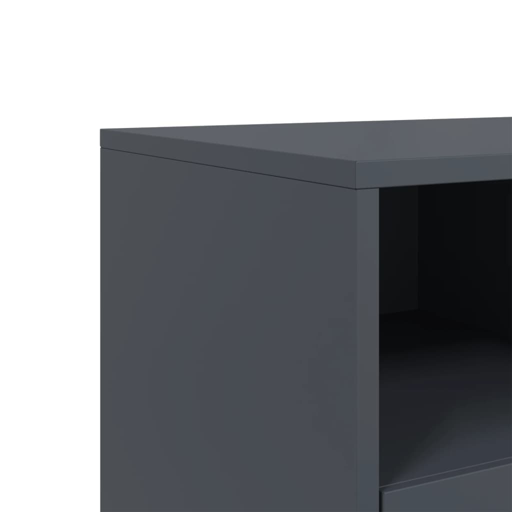 vidaXL TV Cabinet Anthracite 68x39x43.5 cm Steel