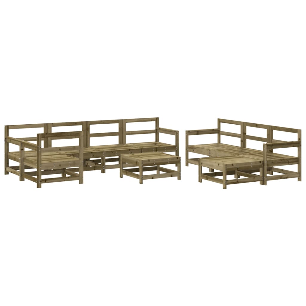 vidaXL 10 Piece Garden Lounge Set Impregnated Wood Pine