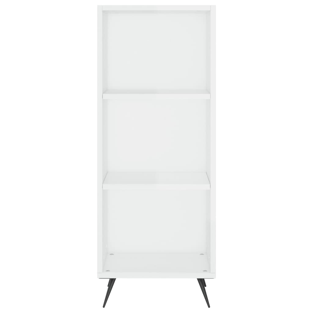 vidaXL Highboard High Gloss White 34.5x34x180 cm Engineered Wood