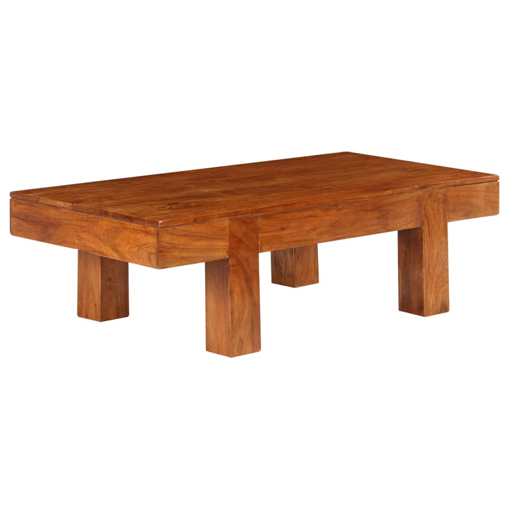 vidaXL Coffee Table Solid Acacia Wood Honey Finish 100x50x30 cm