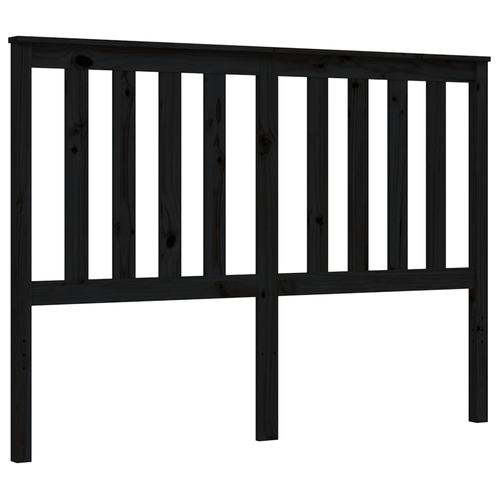 vidaXL Bed Frame without Mattress Black 120x200 cm Solid Wood