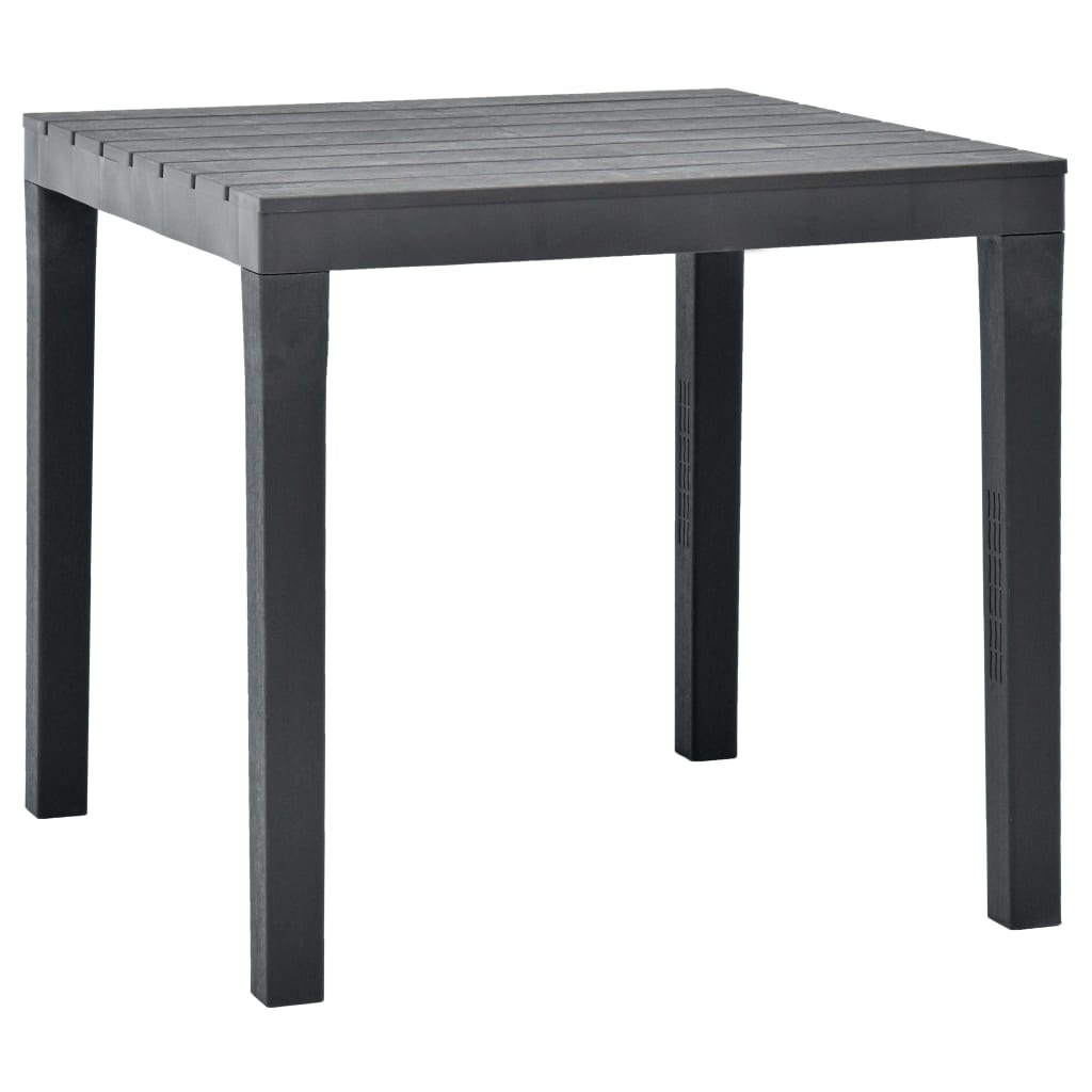 vidaXL Garden Table Anthracite 78x78x72 cm Plastic