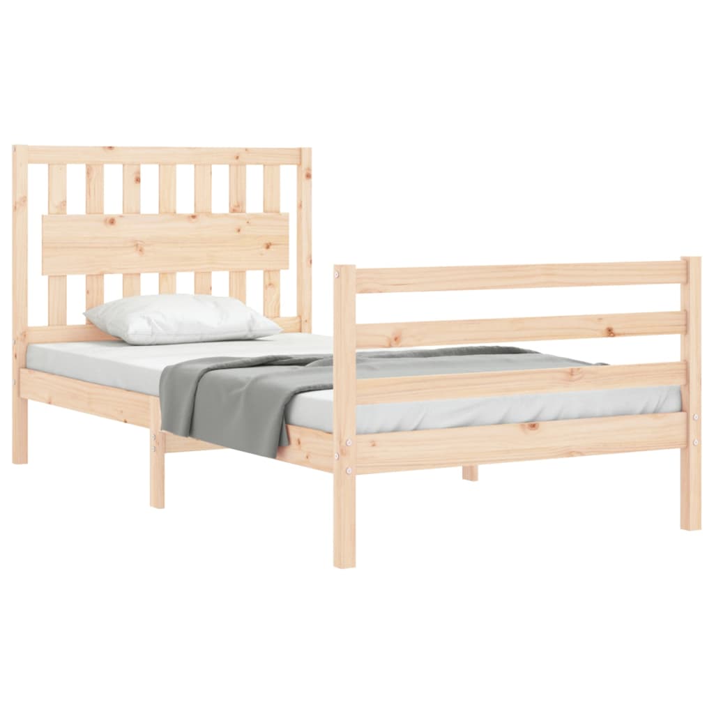 vidaXL Bed Frame without Mattress 100x200 cm Solid Wood