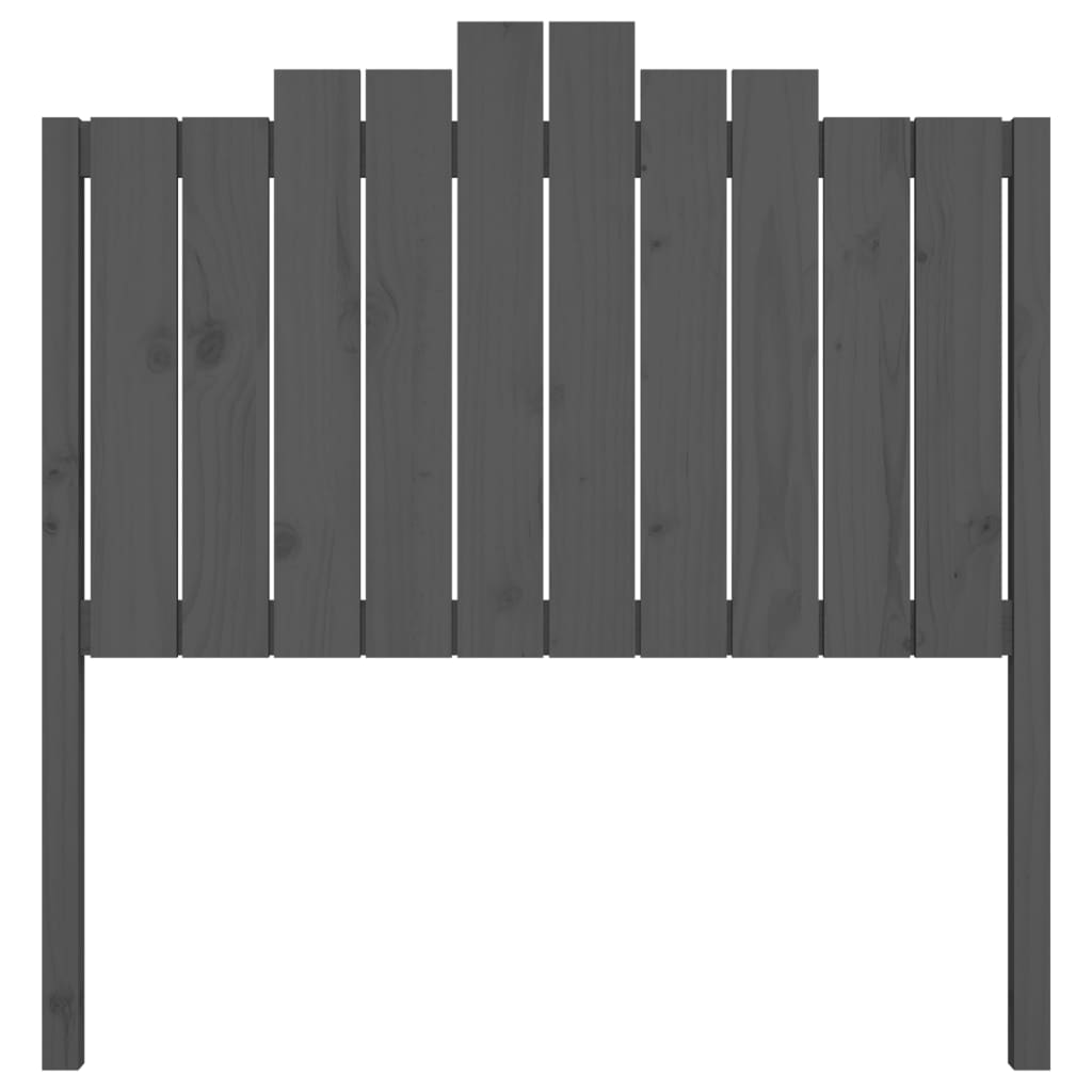 vidaXL Bed Headboard Grey 106x4x110 cm Solid Wood Pine