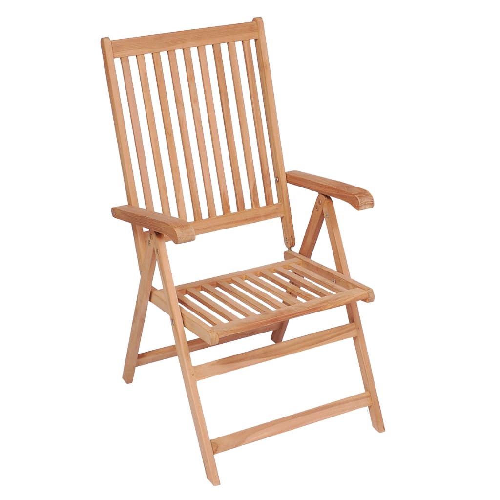 vidaXL Reclining Garden Chairs 4 pcs Solid Teak Wood