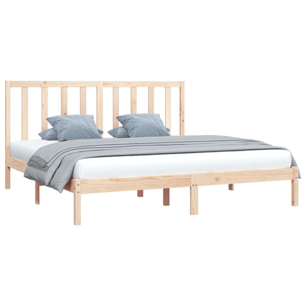 vidaXL Bed Frame without Mattress Solid Wood Pine 200x200 cm