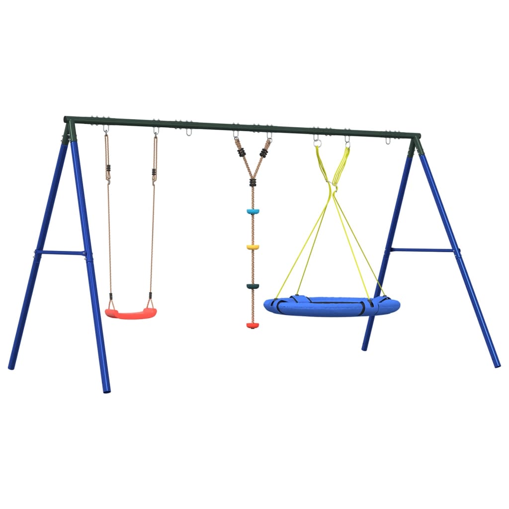 vidaXL Outdoor Swing Set with Swing, Disc Swing, Saucer Swing