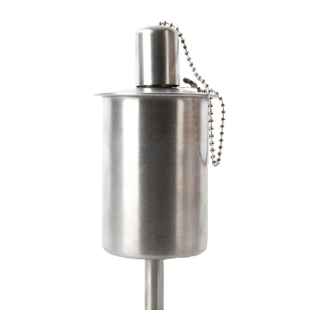 Esschert Design Oil Torch On Pole Stainless Steel