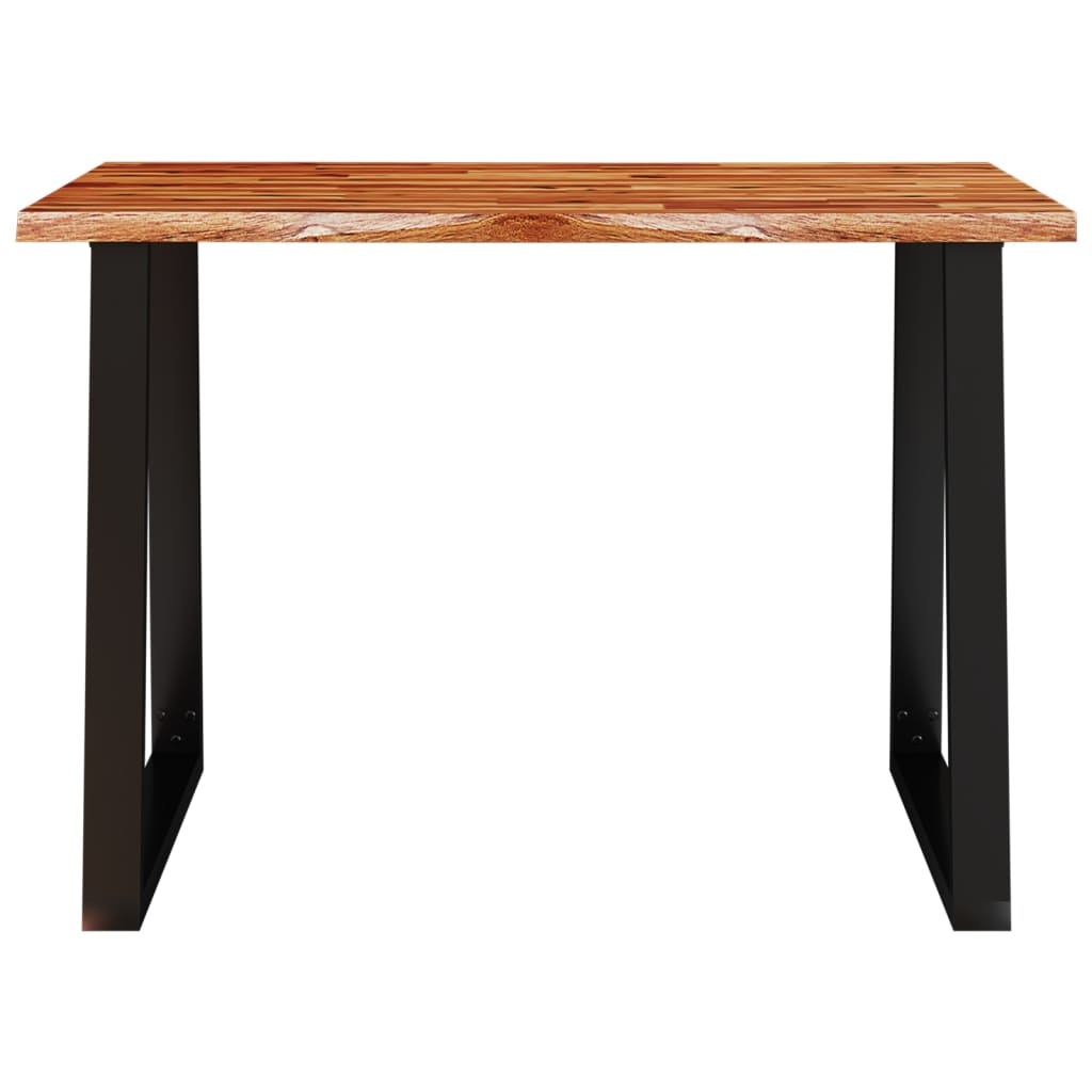 vidaXL Dining Table with Live Edge 110x70x75 cm Solid Wood Acacia