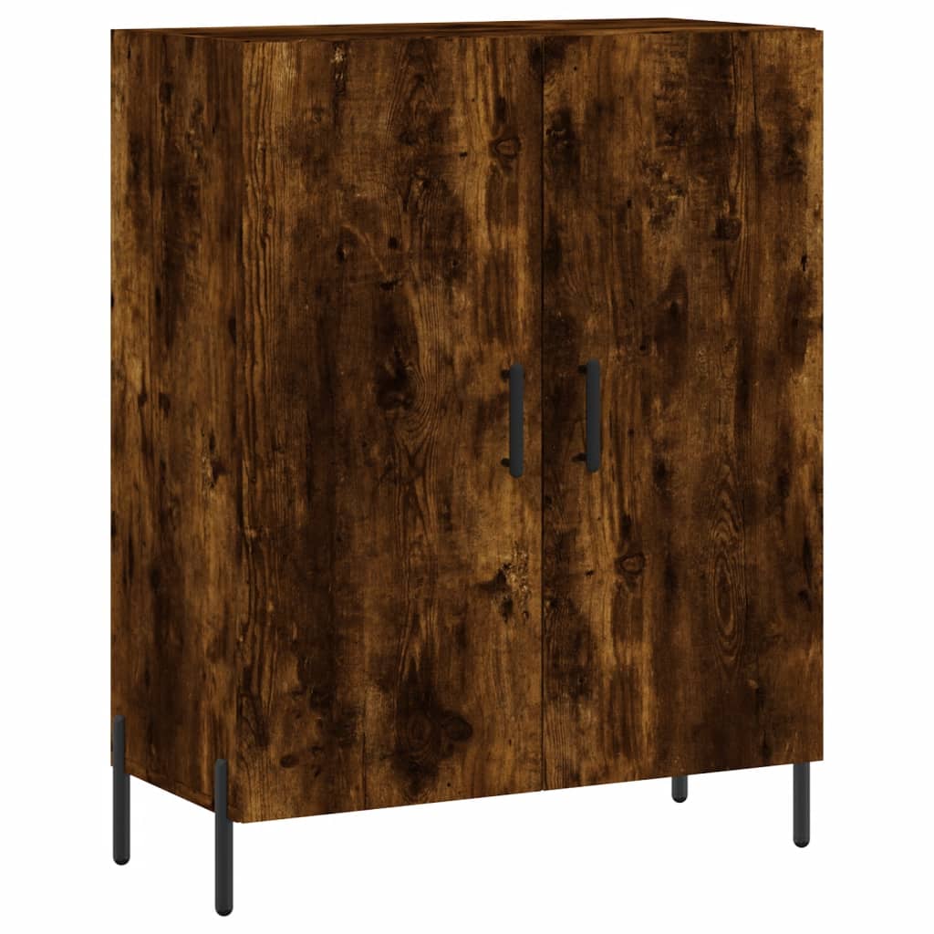 vidaXL Sideboard Smoked Oak 69.5x34x90 cm Engineered Wood