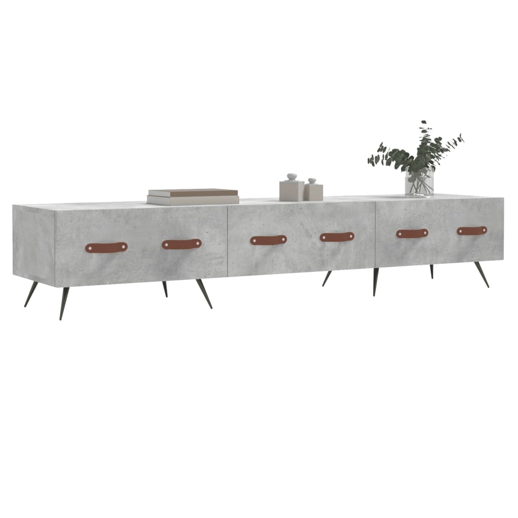 vidaXL TV Cabinet Concrete Grey 150x36x30 cm Engineered Wood