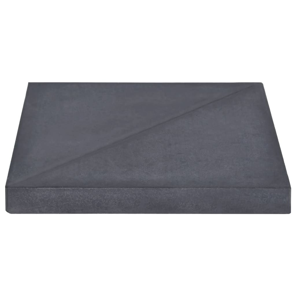 vidaXL Umbrella Weight Plate Black Granite Square 15 kg