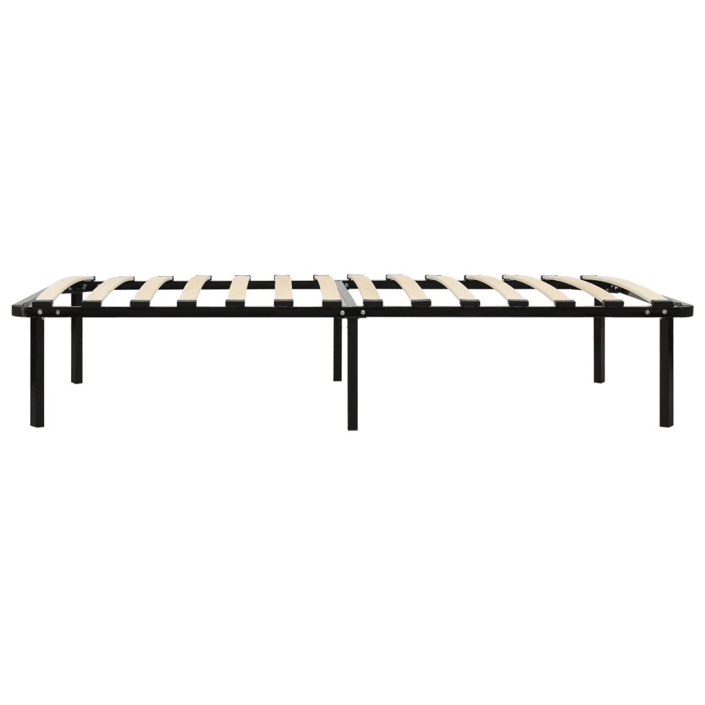 vidaXL Bed Frame without Mattress Black Metal 90x200 cm