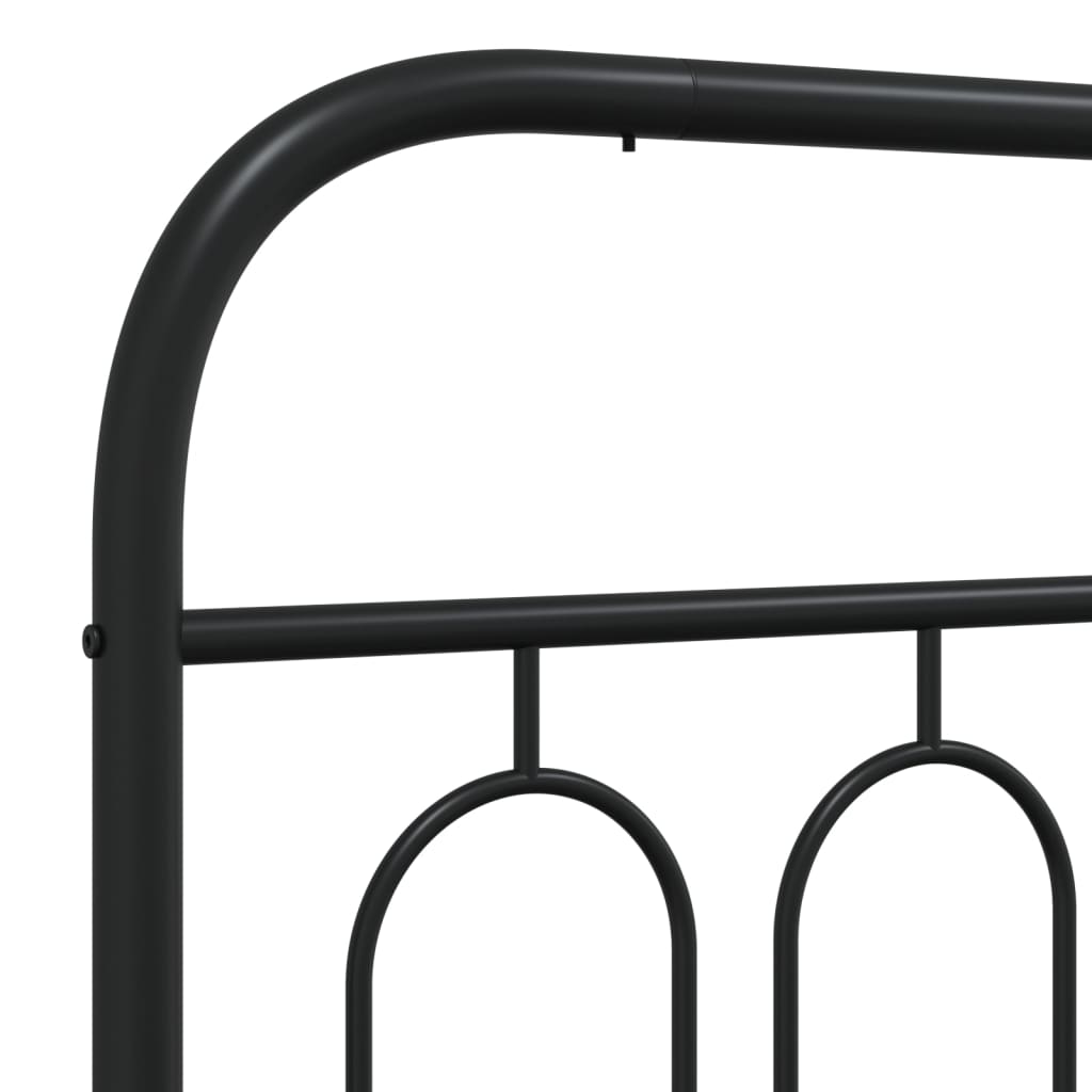 vidaXL Metal Headboard Black 100 cm