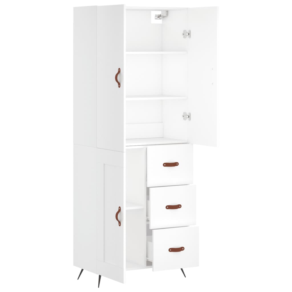 vidaXL Highboard White 69.5x34x180 cm Engineered Wood