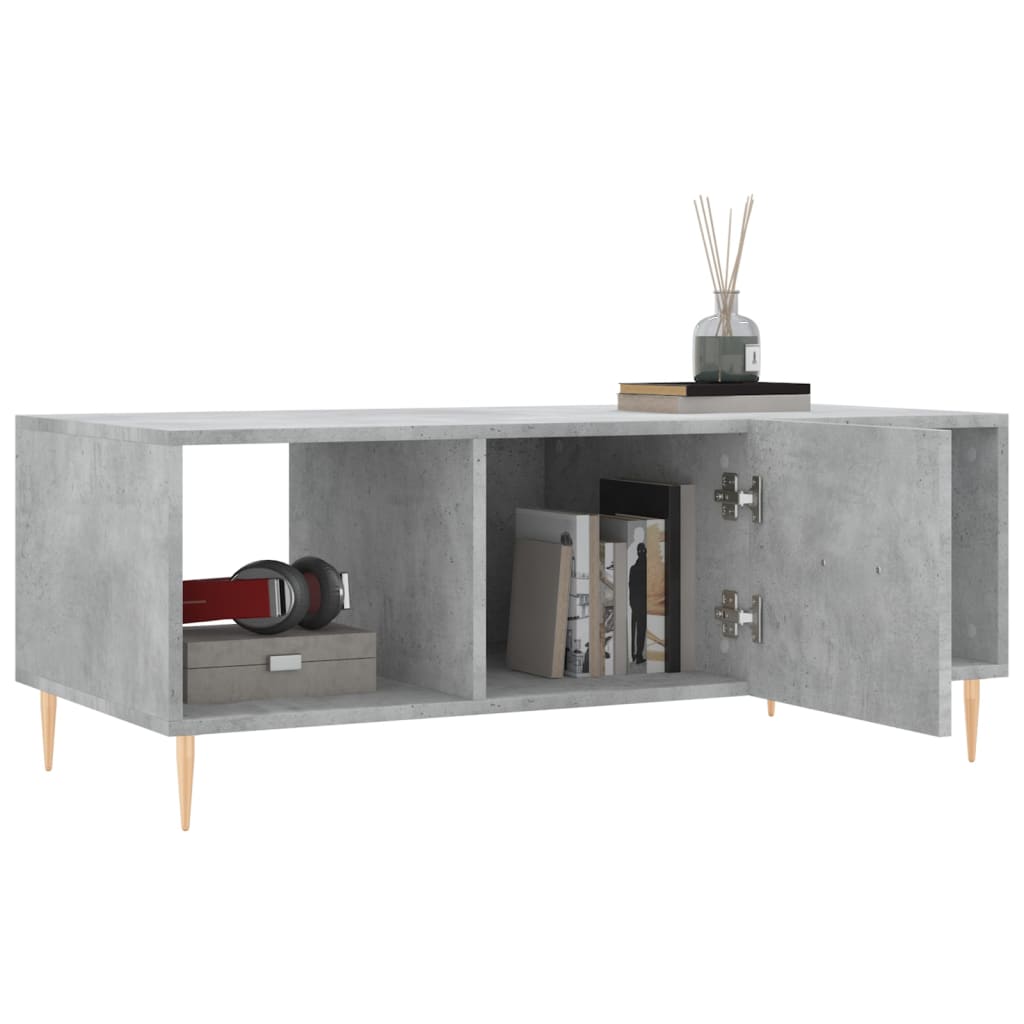 vidaXL Coffee Table Concrete Grey 102x50x40 cm Engineered Wood