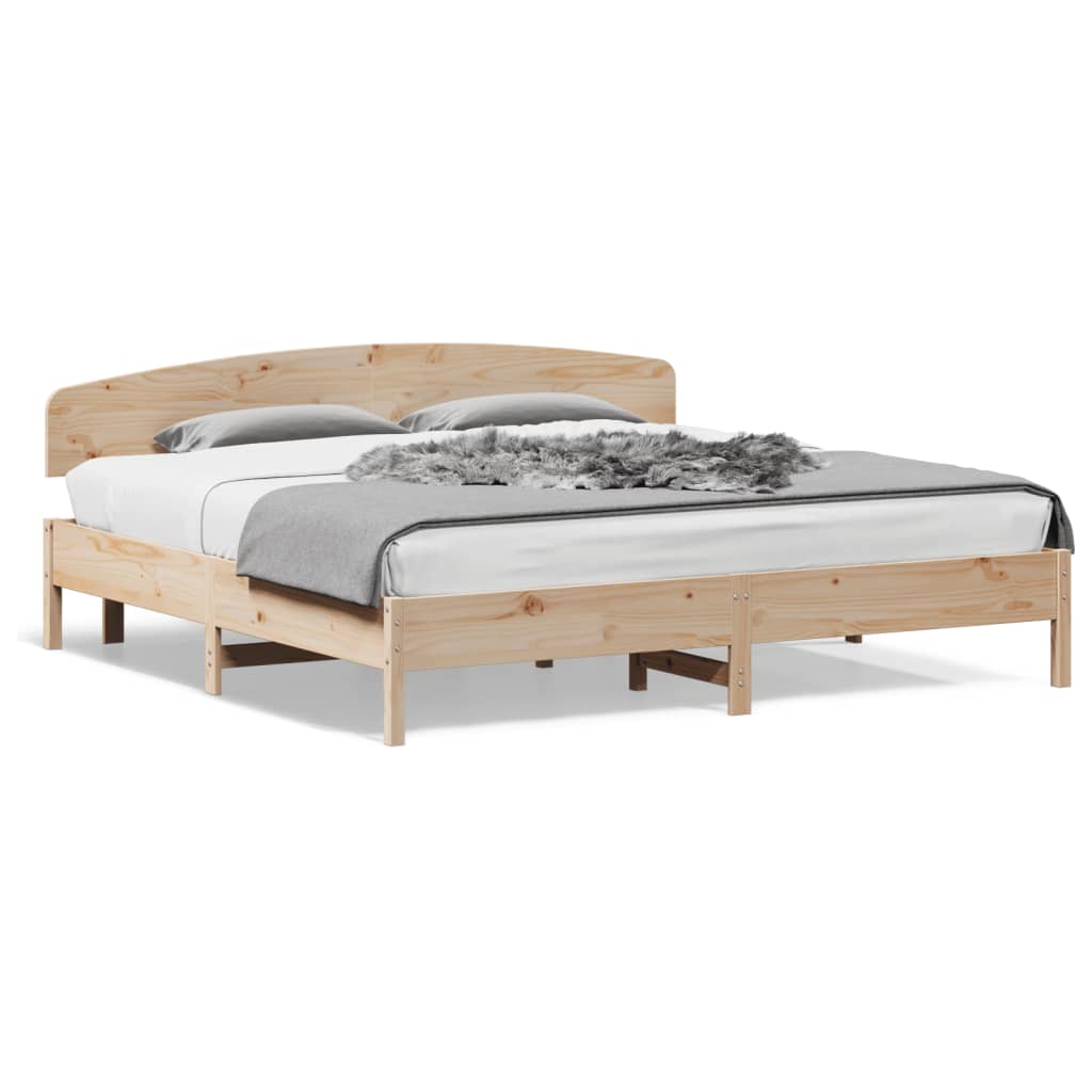 vidaXL Bed Frame without Mattress 180x200 cm Super King Solid Wood Pine