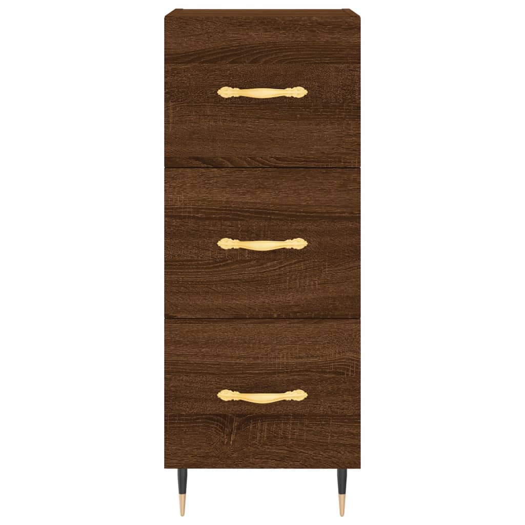 vidaXL Highboard Brown Oak 34.5x34x180 cm Engineered Wood