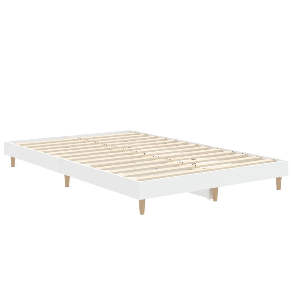 vidaXL Bed Frame without Mattress White 120x190 cm Small Double Engineered Wood